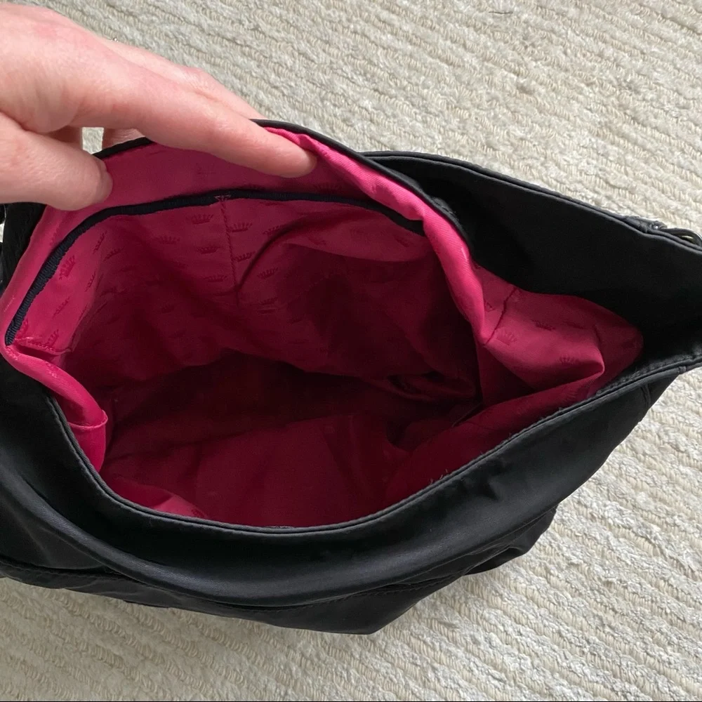 Juicy Couture black nylon hobo purse